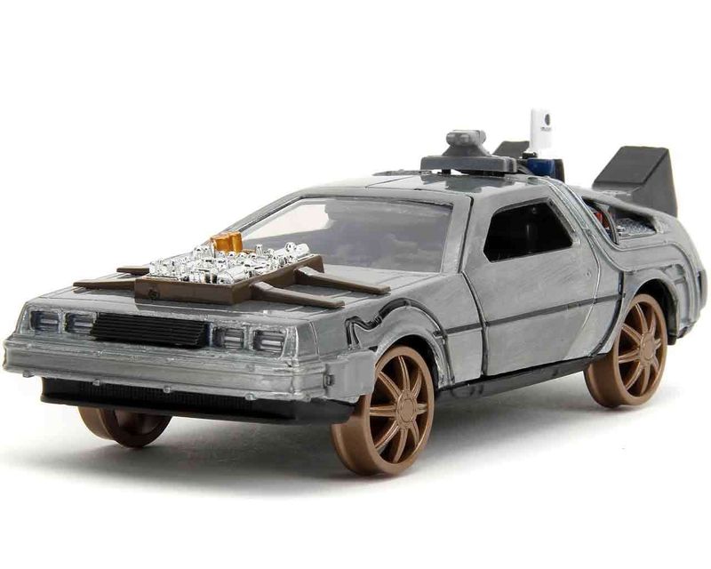 Retour vers le futur 3 - 1982 De Lorean Dmc 12 With Railroad Wheels 1:32 - Jada Toys