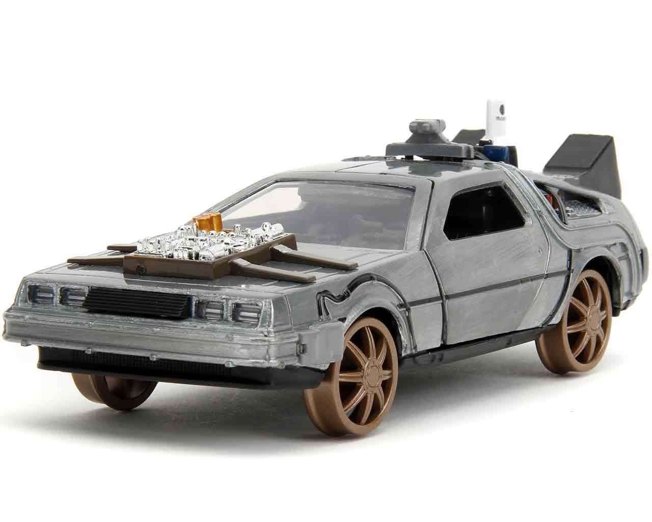Retour vers le futur 3 - 1982 De Lorean Dmc 12 With Railroad Wheels 1:32 - Jada Toys