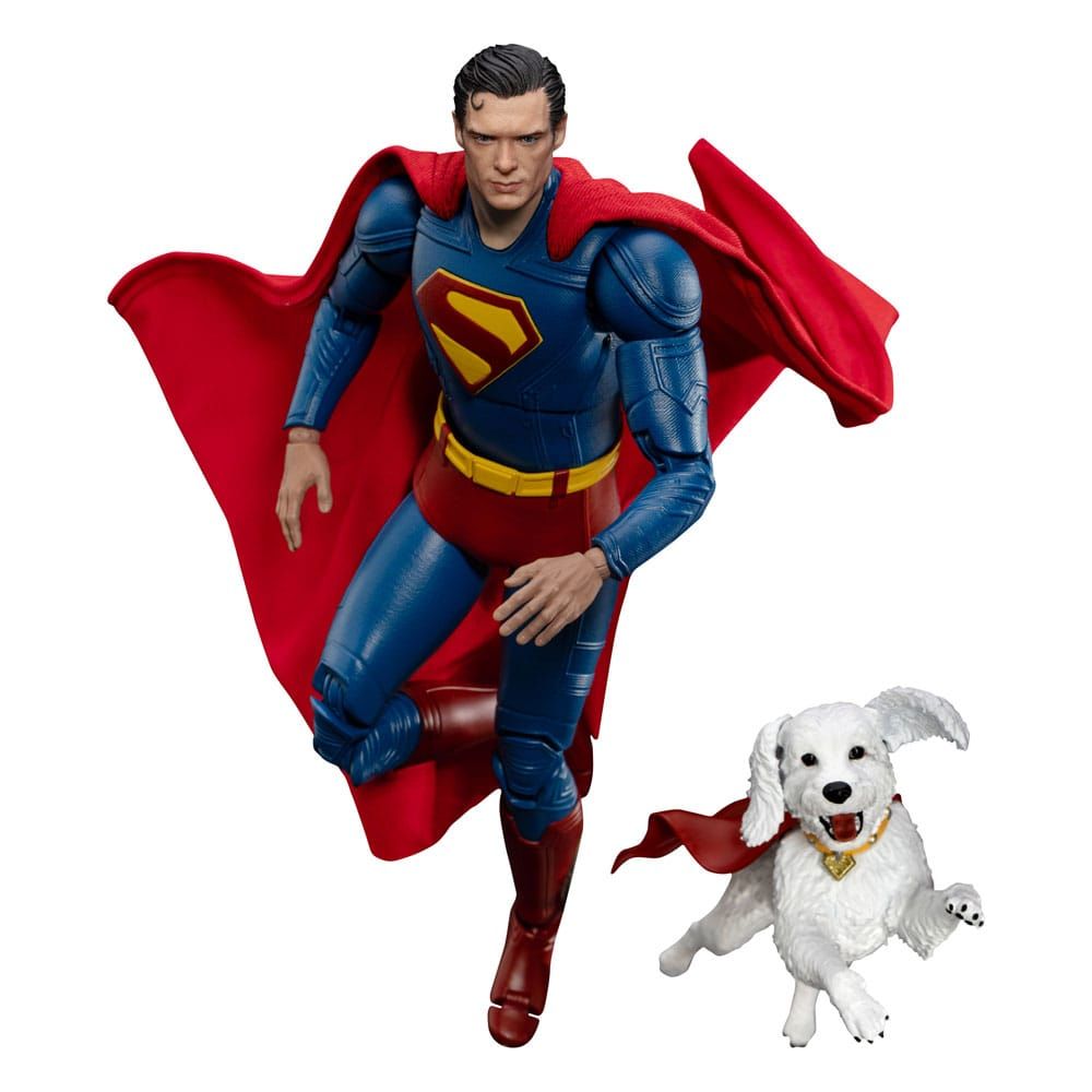 Superman (2025) - Figurine Superman &amp; Krypto 21 cm - Beast Kingdom Toys