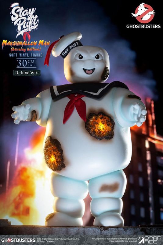 Ghostbusters - Statuette Soft Vinyl Stay Puft Marshmallow Burning Edition Deluxe Version 30 cm - Star Ace