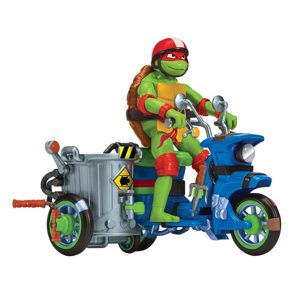 Ninja Turtles : Teenage Years - Figurine Raphael &amp; Scooter et side-car 11 cm - Playmates