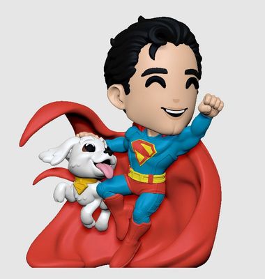 Superman 2025 - Figurine Vinyle Superman &amp; Krypto 13 cm - Youtooz