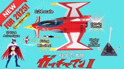 Gatchaman 2 - Réplique 1:24 G-1 Eagle Sharp avec Ken The Eagle - Ramen Toy