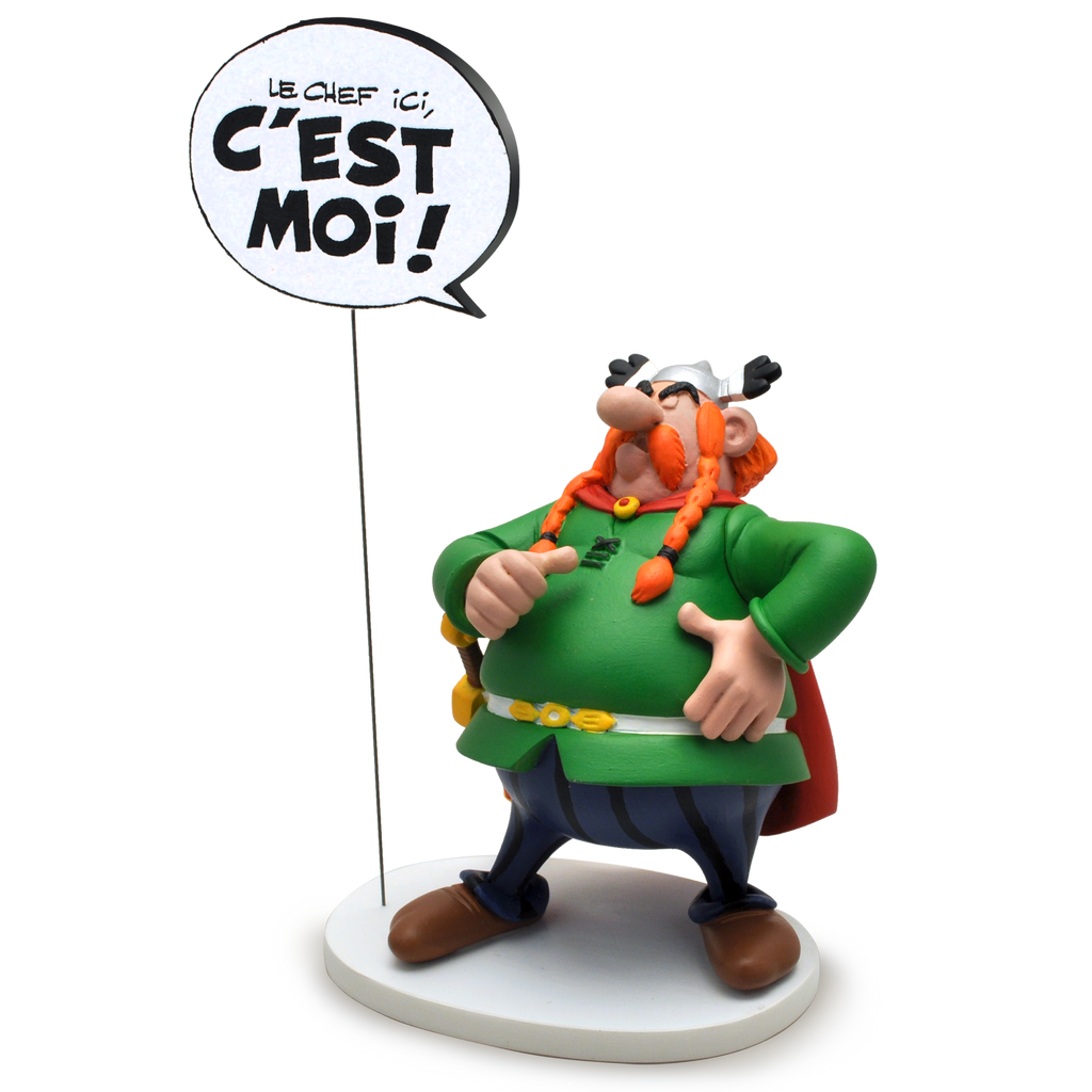 Astérix - Figurine Résine Abraracourcix Collection Bulles 18 cm - Plastoy
