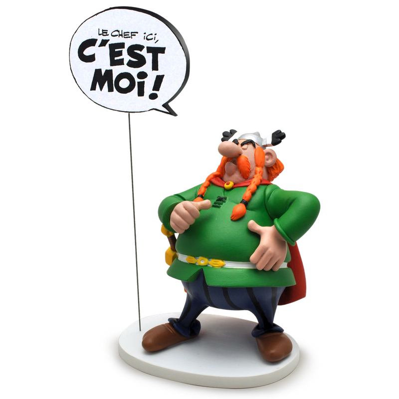 Astérix - Figurine Résine Abraracourcix Collection Bulles 18 cm - Plastoy