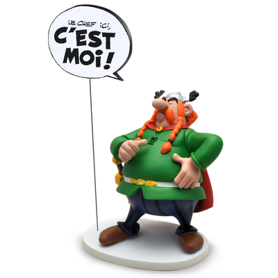 Astérix - Figurine Résine Abraracourcix Collection Bulles 18 cm - Plastoy