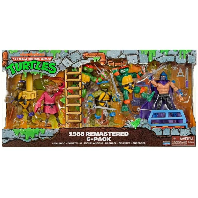 Tortues Ninja - Pack 6 figurines 1988 Remastered Exclusive - Playmates
