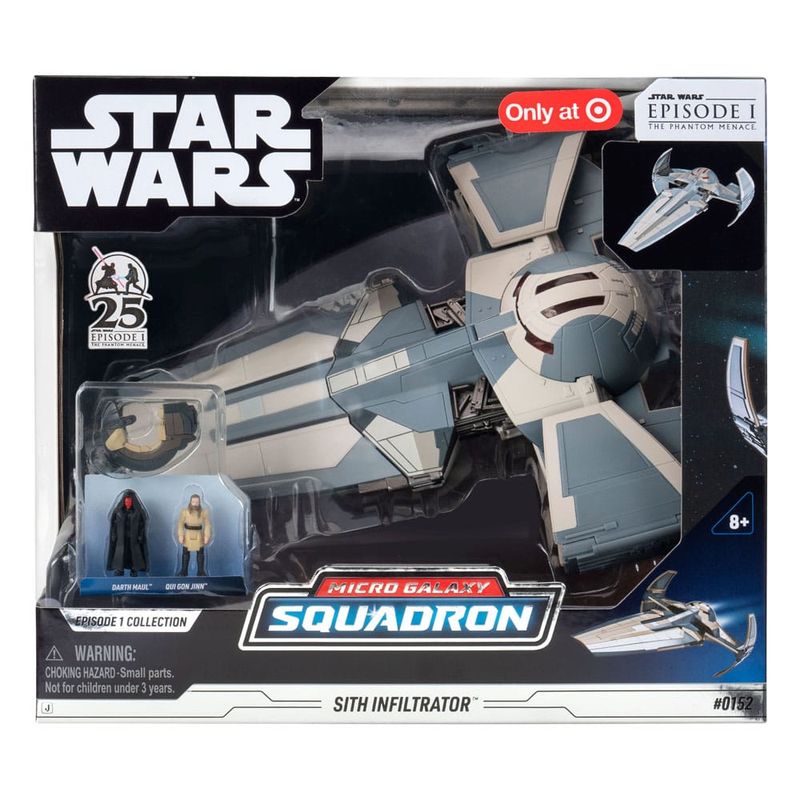 Star Wars Episode 1 - Véhicule avec figurines Deluxe Sith Infiltrator 20 cm - Jazwares