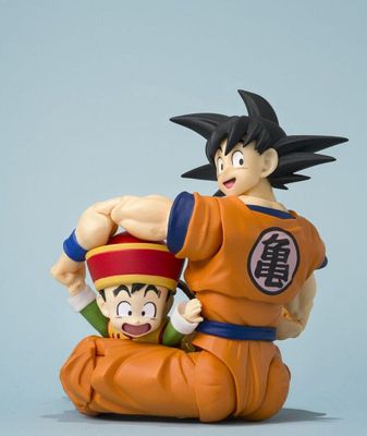 Dragon Ball - Figurines S.H.Figuarts Son Goku &amp; Son Gohan Kid &amp; Kintoun 14 cm &amp; 6 cm - Bandai