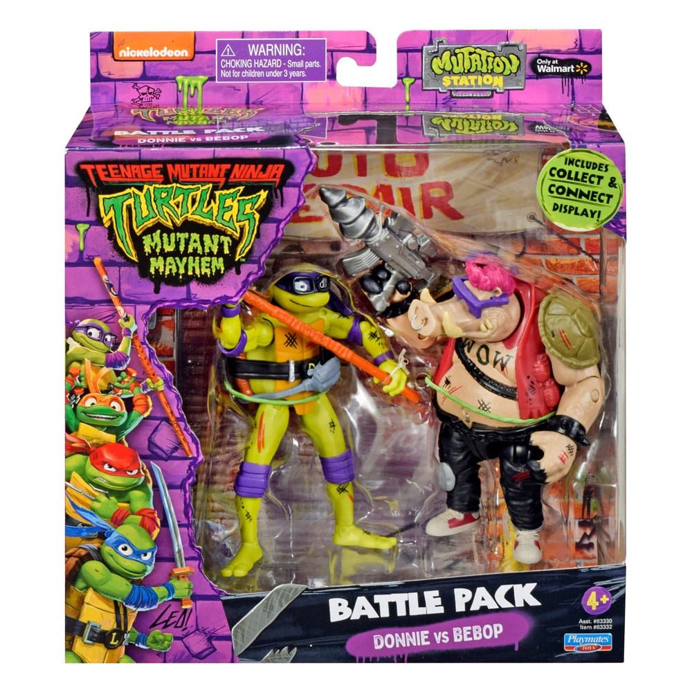 Tortues Ninja - Figurines Donatello vs. Bebop 11 cm - Playmates