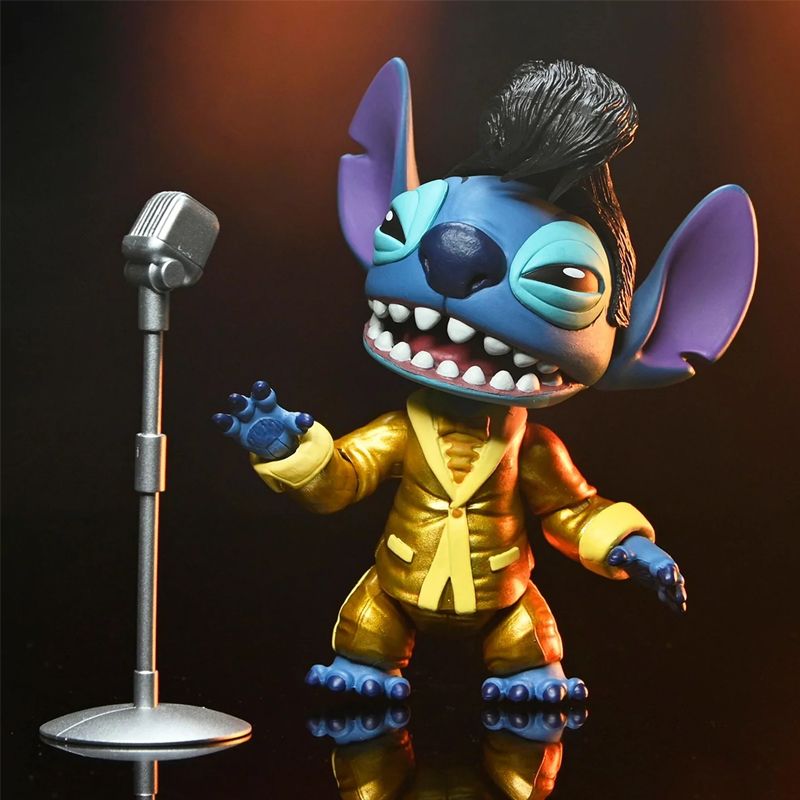 Disney - Lilo et Stitch - Figurine Ultimate Gold Suit Elvis Stitch 5cm - Neca
