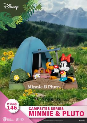 Disney - Diorama D-Stage Campsite Series Minnie &amp; Pluto 10 cm - Beast Kingdom