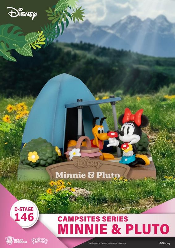 Disney - Diorama D-Stage Campsite Series Minnie &amp; Pluto 10 cm - Beast Kingdom