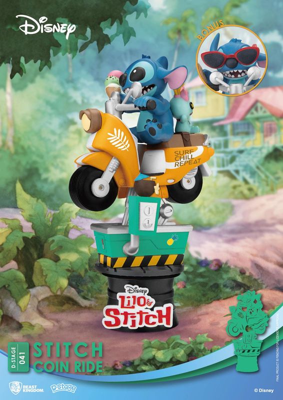 Lilo &amp; Stitch - Diorama D-Stage Stitch Coin Ride 16 cm - Beast Kingdom