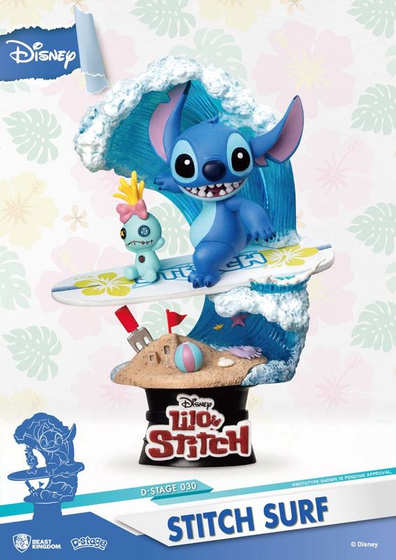 Lilo &amp; Stitch - Diorama D-Stage Stitch Surf 15 cm - Disney - Beast Kingdom