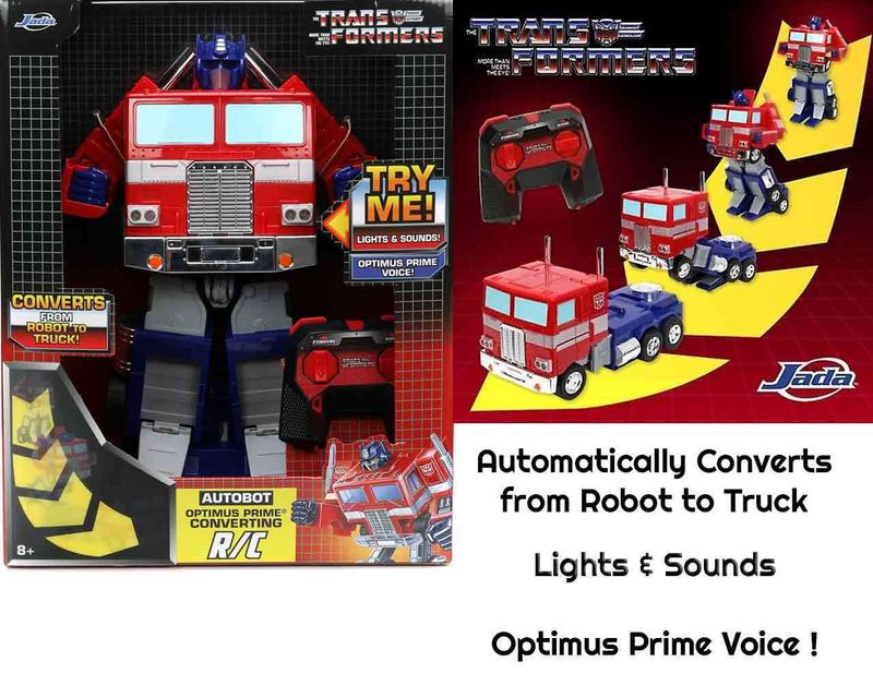 Transformers - Véhicule Radio Commandé Optimus Prime transformable en Robot - Jada Toys
