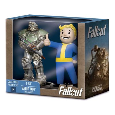 Fallout Pack 2 Figurines Set F Raider & Vault Boy (Strong) 7 cm - Syndicate Collectibles