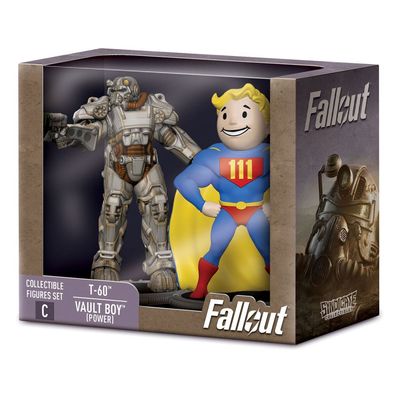 Fallout pack 2 Figurines Set C T-60 & Vault Boy (Power) 7 cm - Syndicate Collectibles