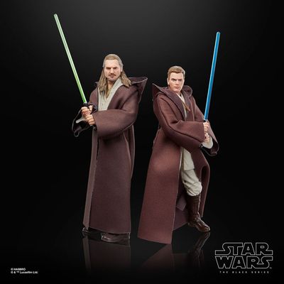 Star Wars Episode I Black Series pack 3 Figurines Qui-Gon Jinn, Darth Maul, Obi-Wan Kenobi 15 cm - Hasbro