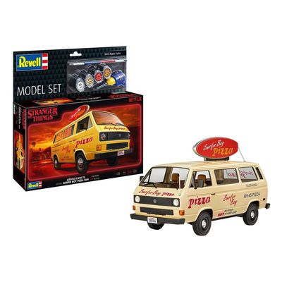 Stranger Things kit complet maquette 1/25 VW T3 Bus Surfer Boy (Aqua Color) 19 cm - Revell