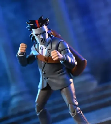 Tortues Ninja Cartoon - Pack de 2 figurines Business Suit Casey Jones &amp; Split Foot Soldier - 18 cm