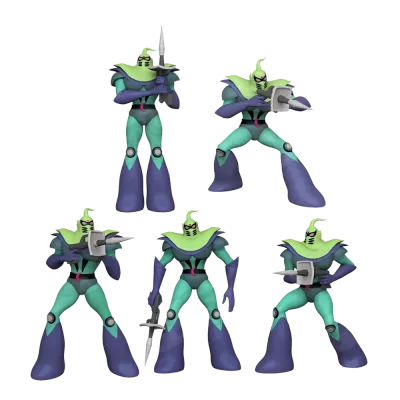 Goldorak - Set 5 Figurines PVC Soldats de Vega - Plastoy Goldorak - Set 5 Figurines PVC Soldats de Vega - Plastoy