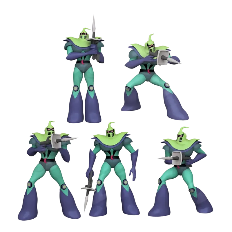 Goldorak - Set 5 Figurines PVC Soldats de Vega - Plastoy Goldorak - Set 5 Figurines PVC Soldats de Vega - Plastoy