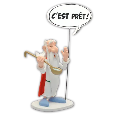 Astérix - Figurine Résine Panoramix Collection Bulles 17 cm - Plastoy