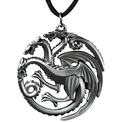 Game of Thrones pendentif avec lanière Targaryen Sigil Costume Game of Thrones pendentif avec lanière Targaryen Sigil Costume