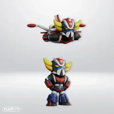 Goldorak - Pack 2 figurines soucoupe & Goldorak debout - Plastoy Goldorak - Pack 2 figurines soucoupe & Goldorak debout - Plastoy