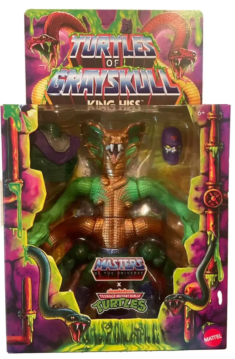 MOTU x TMNT: Turtles of Grayskull Figurine Deluxe King Hiss 14 cm - Mattel MOTU x TMNT: Turtles of Grayskull Figurine Deluxe King Hiss 14 cm - Mattel