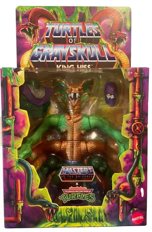MOTU x TMNT: Turtles of Grayskull Figurine Deluxe King Hiss 14 cm - Mattel
