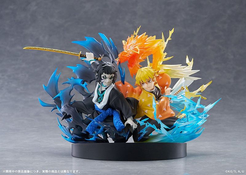 Demon Slayer - Statuette PVC Zenitsu Agatsuma & Kaigaku 15 cm - Aniplex
