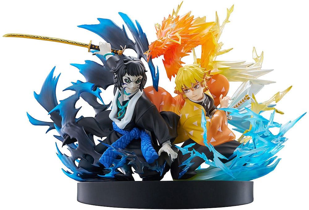 Demon Slayer - Statuette PVC Zenitsu Agatsuma &amp; Kaigaku 15 cm - Aniplex
