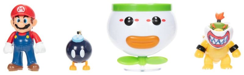World of Nintendo - Pack de 2 figurines Mario and Bowser Jr. Clown Car 6 cm - Jakks Pacific