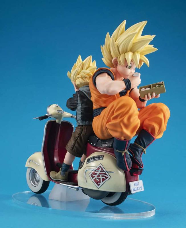 Dragon Ball Z - Diorama Desktop Real Mccoy EX SS Son Goku &amp; SS Son Gohan &amp; Motorbike - Megahouse