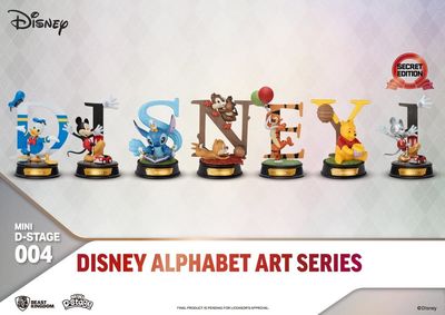 Disney - Pack 6 statuettes Mini Diorama Stage Alphabet Art 10 cm - Beast Kingdom Toys