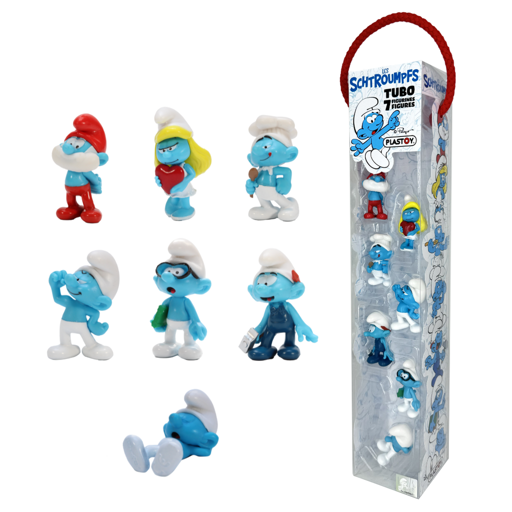 Les Schtroumpfs - Tubo 7 figurines - Plastoy