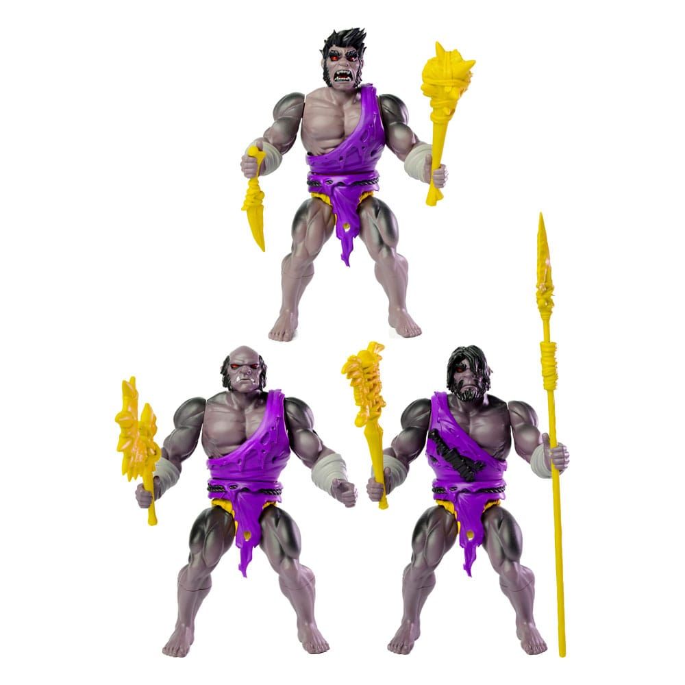 Legends of Dragonore Wave 2: Dragon Hunt - Pack 3 Figurines Brukteror Cave Men 14 cm - Formo Toys