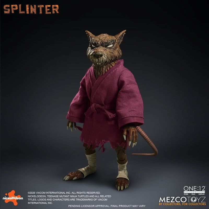 Tortues Ninja One:12 Collective - Figurine 1/12 Splinter 17 cm - Mezco Toys