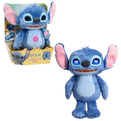 Lilo &amp; Stitch peluche Avec effets spéciaux LCD et sons The Many Mood Stitch 36 cm - Just Play