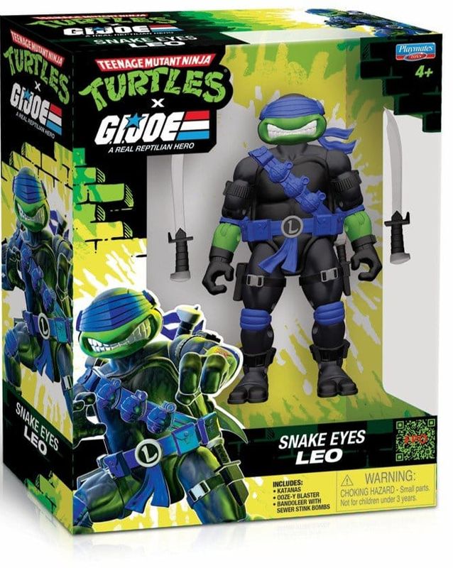 Tortues Ninja x G.I. Joe Crossover Classics - Figurine Leonardo x Snake Eyes 12 cm - Playmates Tortues Ninja x G.I. Joe Crossover Classics - Figurine Leonardo x Snake Eyes 12 cm - Playmates