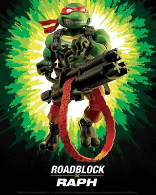 Tortues Ninja x G.I. Joe Crossover Classics - Figurine Raphael x Roadblock 12 cm - Playmates