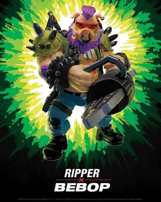Tortues Ninja x G.I. Joe Crossover Classics - Figurine Bebop x Dreadnok Ripper 12 cm - Playmates