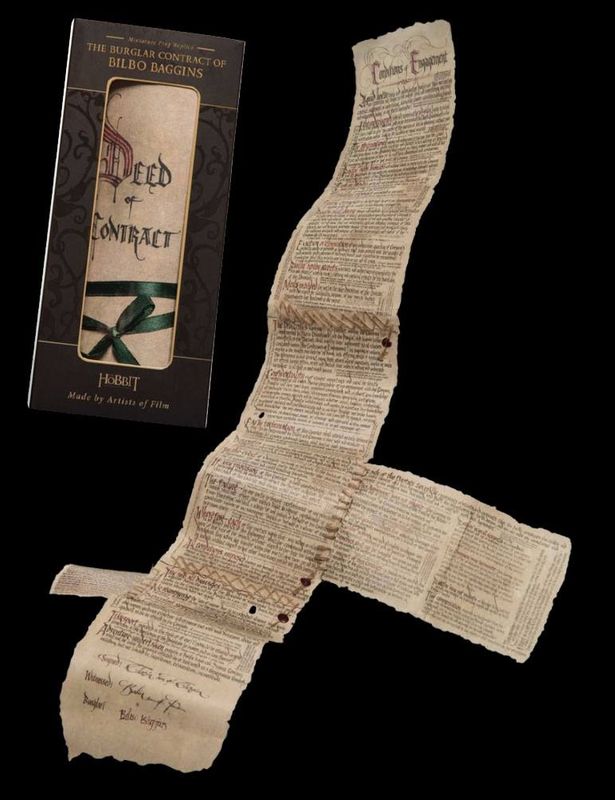 Le Hobbit réplique mini Contrat de Bilbon - Weta Workshop Le Hobbit réplique mini Contrat de Bilbon - Weta Workshop