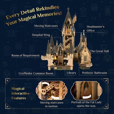 Harry Potter - Wooden Scene Hogwarts The Great Hall Light Up And Sound - Puremind