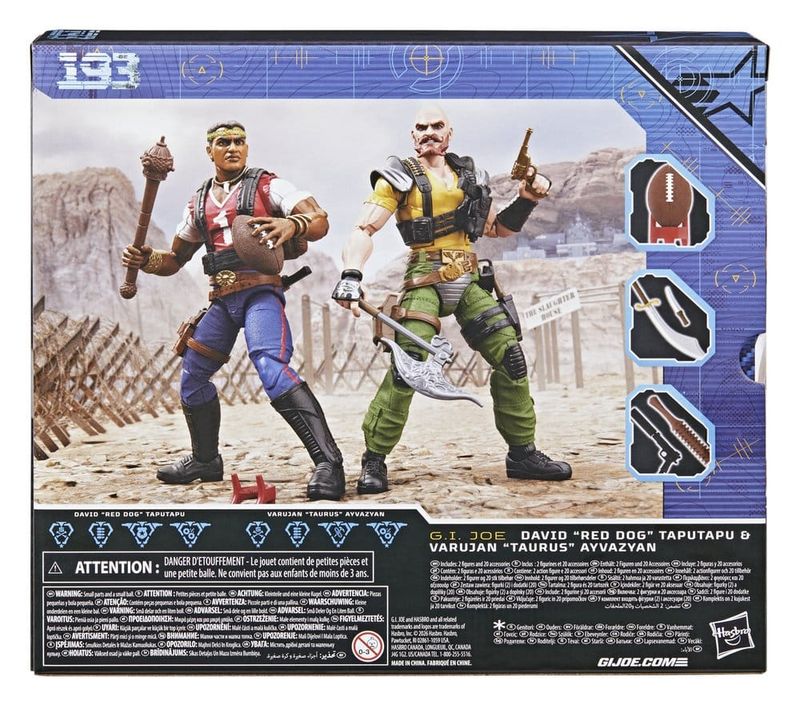 G.I. Joe Classified Series - Pack 2 figurines #193 David "Red Dog" Taputapu &amp; Varujan "Taurus" Ayvazyan 15 cm - Hasbro