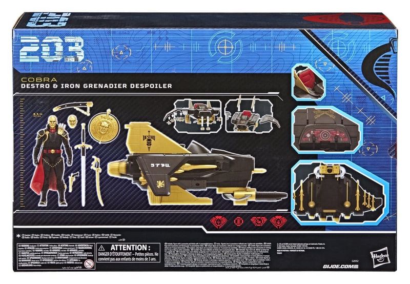 G.I. Joe Classified Series - Pack Figurine et véhicule #203 Destro &amp; Iron Grenadier Despoiler 15 cm - Hasbro