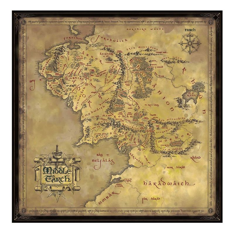 Le Seigneur des Anneaux Puzzle Middle Earth (1000 pièces) - Noble Collection