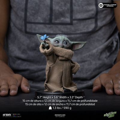 The Mandalorian &amp; Grogu - Grogu Collection - Statuette Grogu Butterfly Wonder - Iron Studios